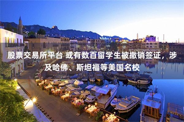 股票交易所平台 或有数百留学生被撤销签证，涉及哈佛、斯坦福等美国名校