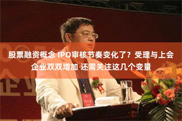 股票融资概念 IPO审核节奏变化了？受理与上会企业双双增加 还需关注这几个变量